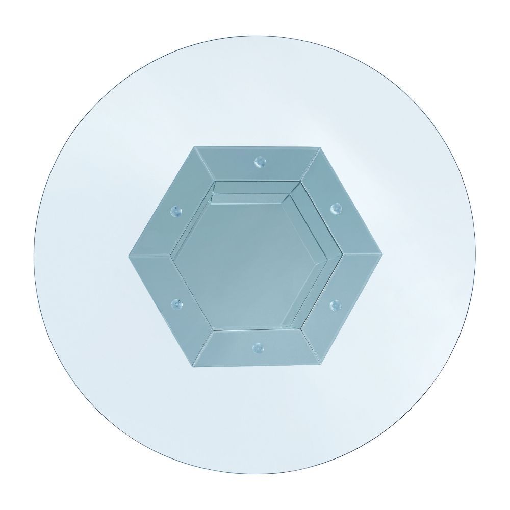 Noralie - Dining Table - Mirrored, Faux Diamonds & Clear Glass Top - Urban Living Furniture (Los Angeles, CA)