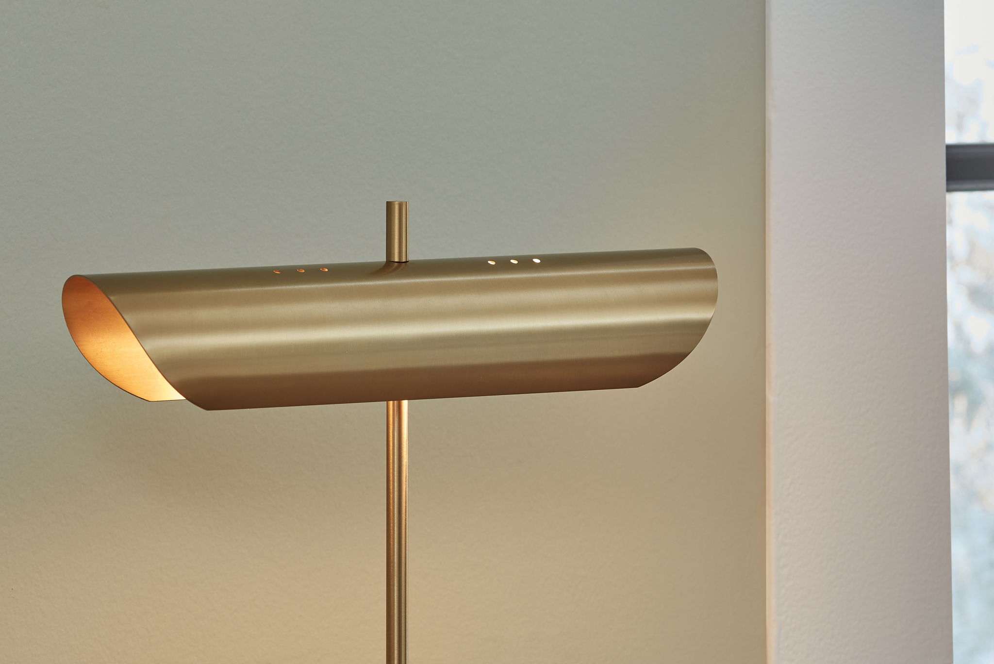 Rowleigh - Gold Finish / White - Marble Desk Lamp - Urban Living Furniture (Los Angeles, CA)