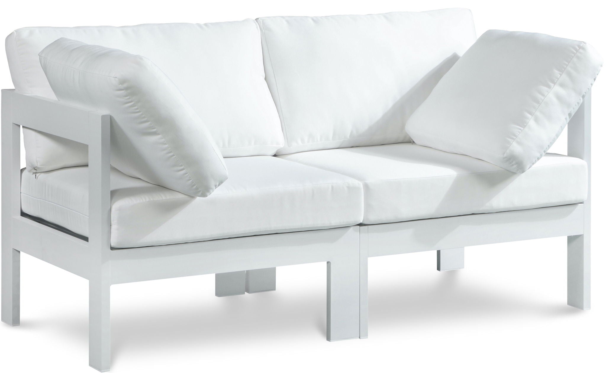 Nizuc - Outdoor Patio 2 Seat Modular Sofa With White Frame - Urban Living Furniture (Los Angeles, CA)