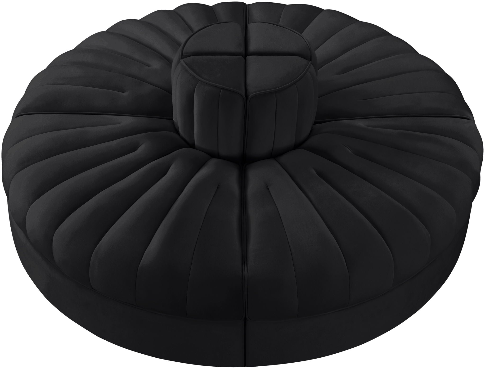 Rummi - Round Velvet Performance Fabric Upholstered 4 Piece Modular Sofa - Urban Living Furniture (Los Angeles, CA)