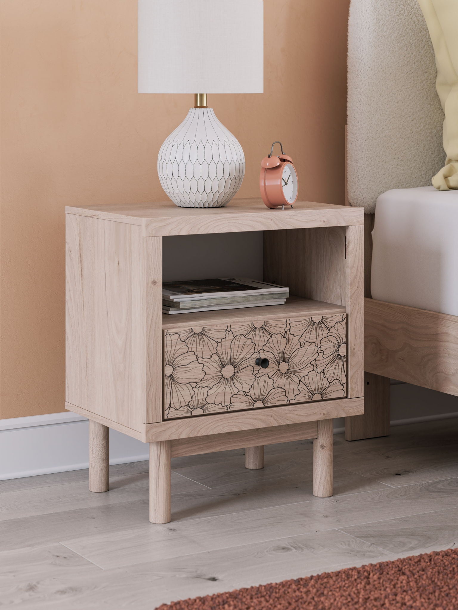 Arloster - Tan - One Drawer Night Stand - Urban Living Furniture (Los Angeles, CA)