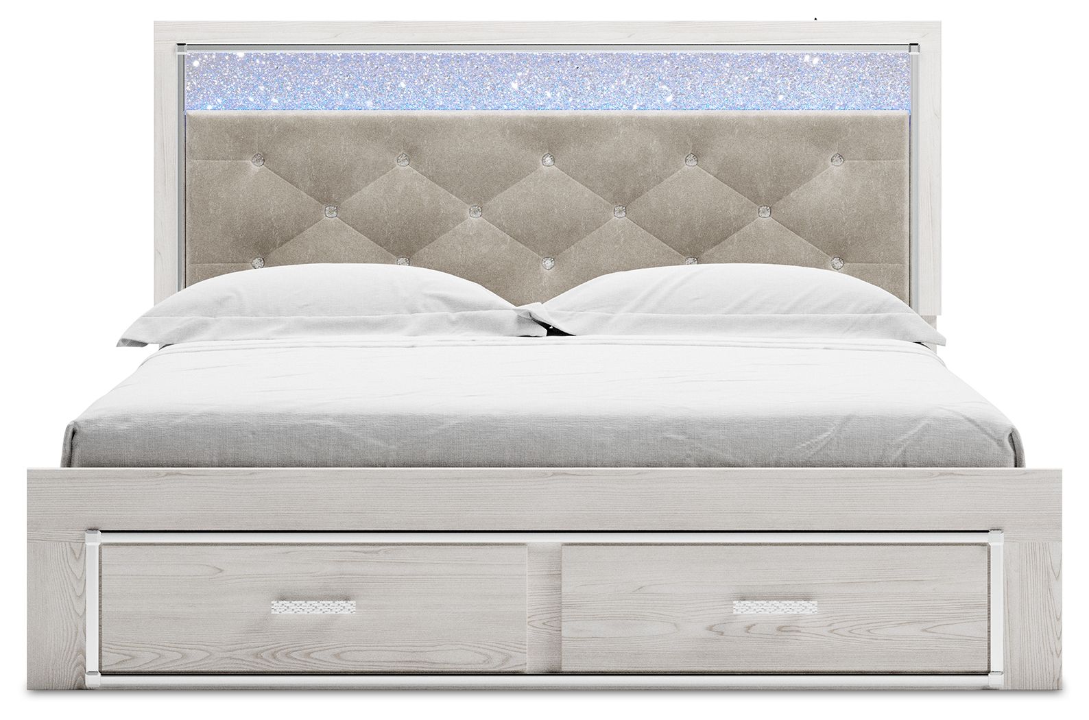 Altyra - White - King Upholstered Storage Bed - Urban Living Furniture (Los Angeles, CA)