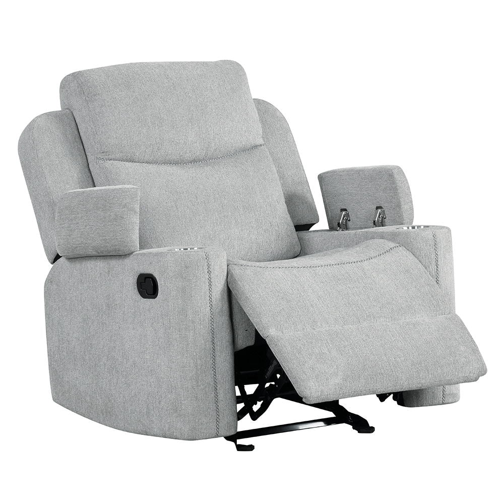 Galya - Motion Glider Recliner - Light Gray Chenille - Urban Living Furniture (Los Angeles, CA)