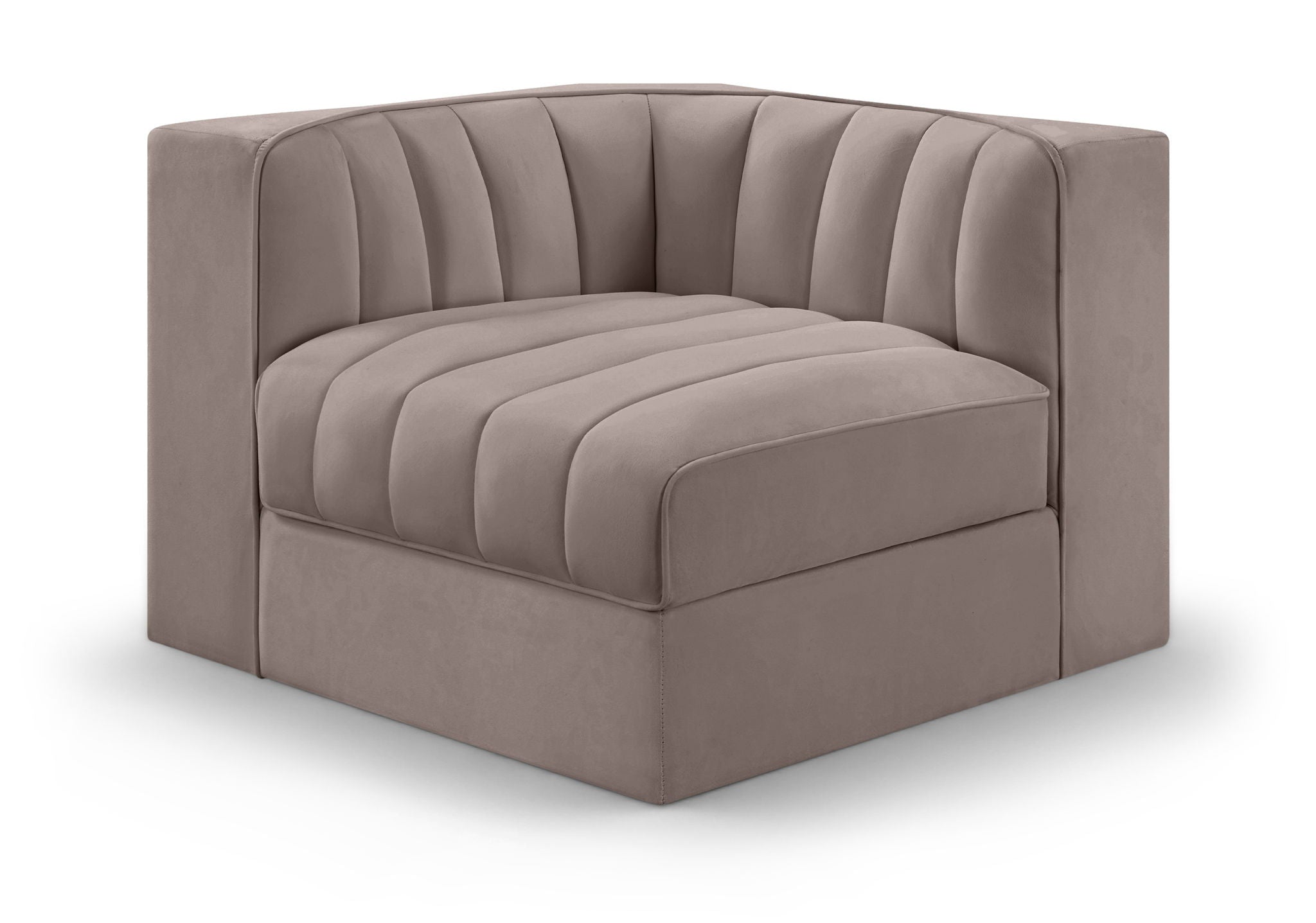 Rummi - Velvet Performance Fabric Upholstered Modular Corner Chair - Urban Living Furniture (Los Angeles, CA)