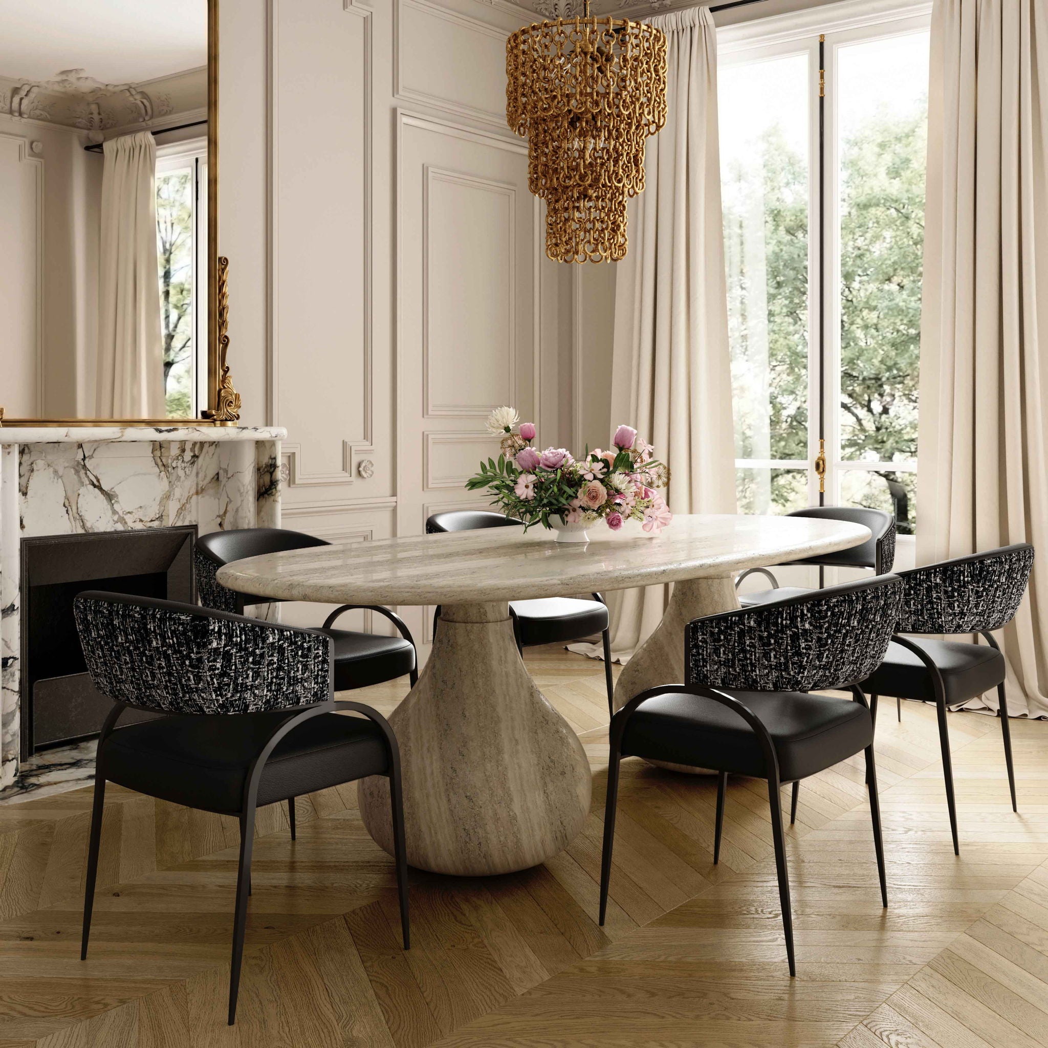 Tatum - Vegan Leather 2-Tone Dining Chair - Urban Living Furniture (Los Angeles, CA)