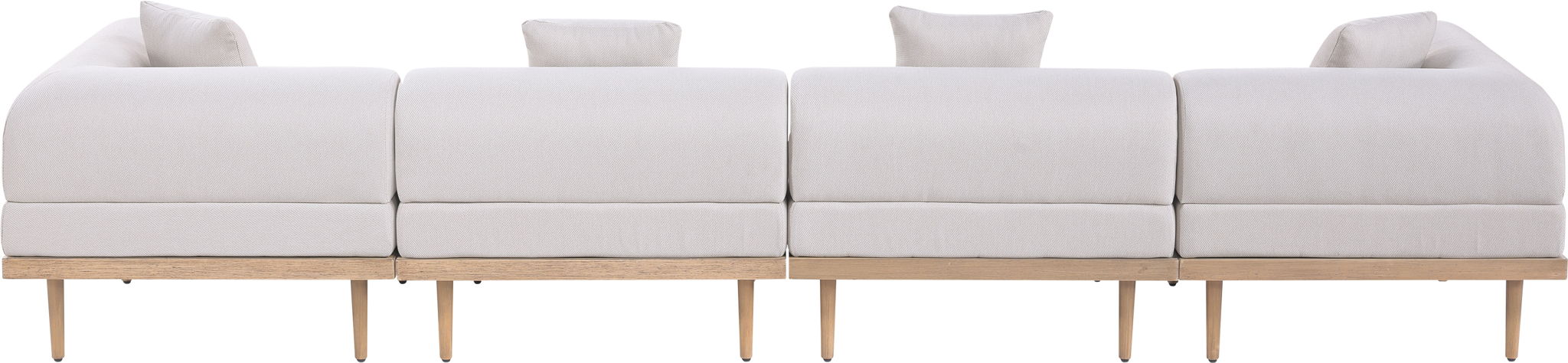 Laguna - 4 Piece Resilient Water Resistant Fabric 142" Upholstered Outdoor Patio Modular Sofa - Urban Living Furniture (Los Angeles, CA)