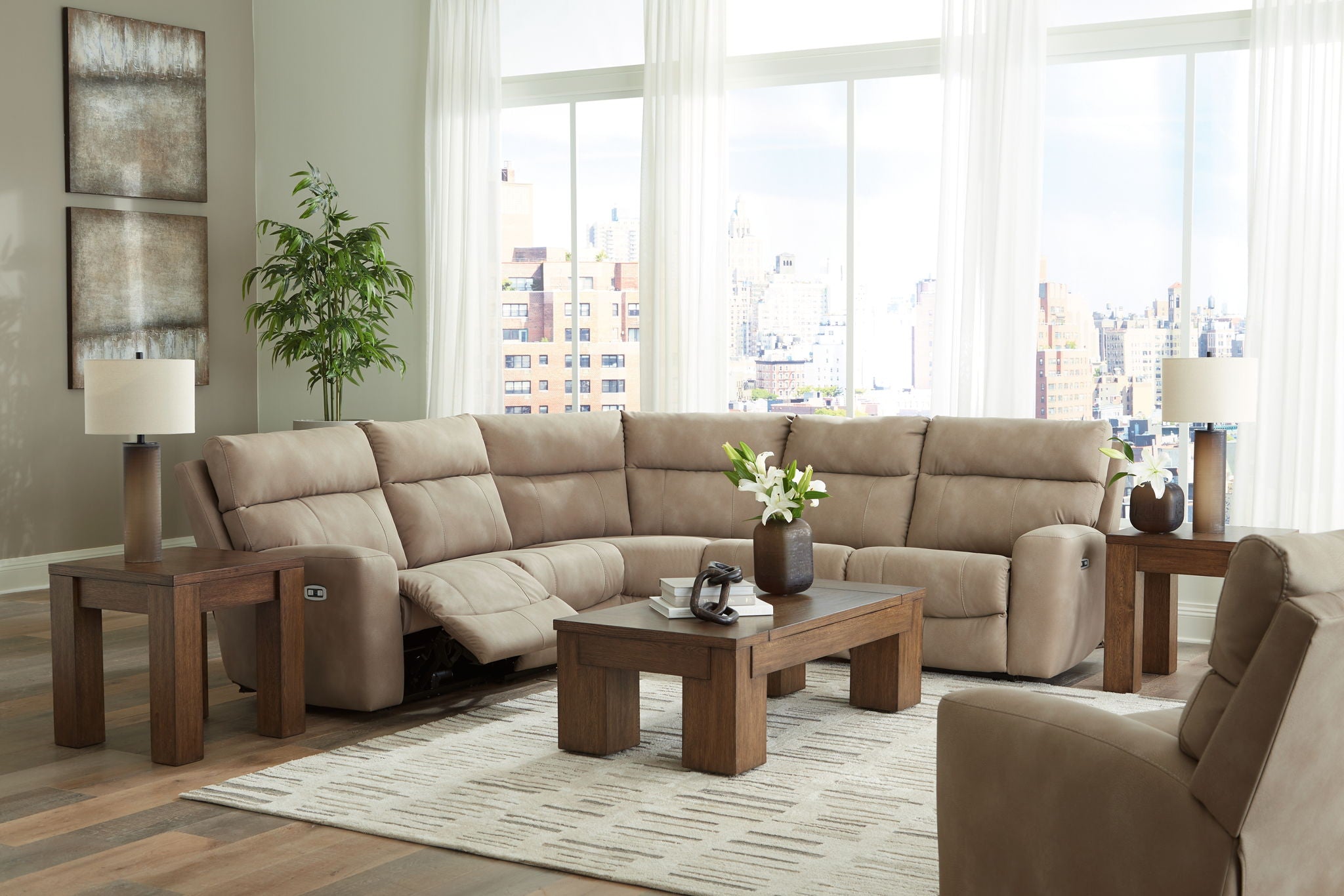 Next-Gen Durapella - Power Reclining Sectional Set - Urban Living Furniture (Los Angeles, CA)