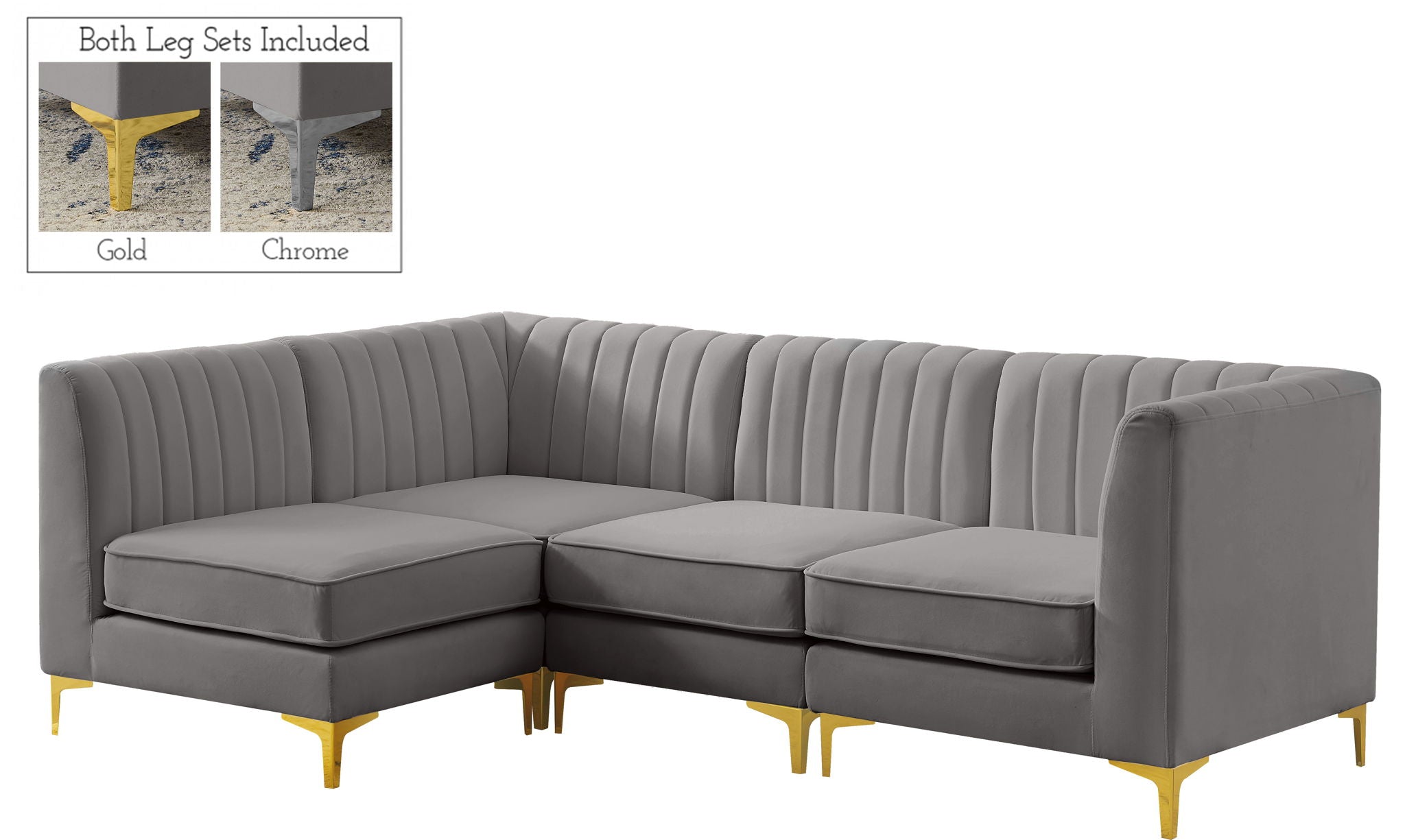 Alina - 4 Piece Modular L-Shaped Sectional - Urban Living Furniture (Los Angeles, CA)