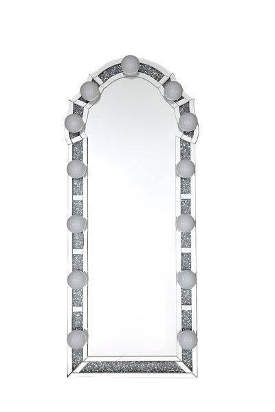 Noralie - 63" Accent Floor Mirror - Mirrored & Faux Diamonds - Urban Living Furniture (Los Angeles, CA)