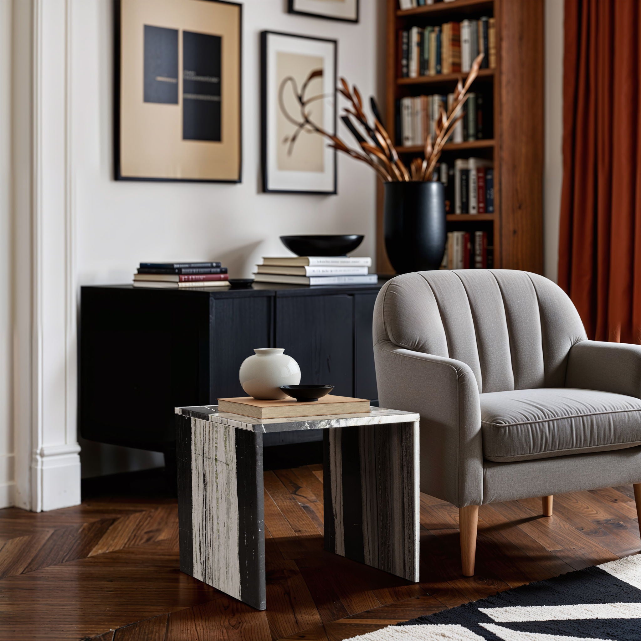Vernazza - Marble Table - Panda - Urban Living Furniture (Los Angeles, CA)