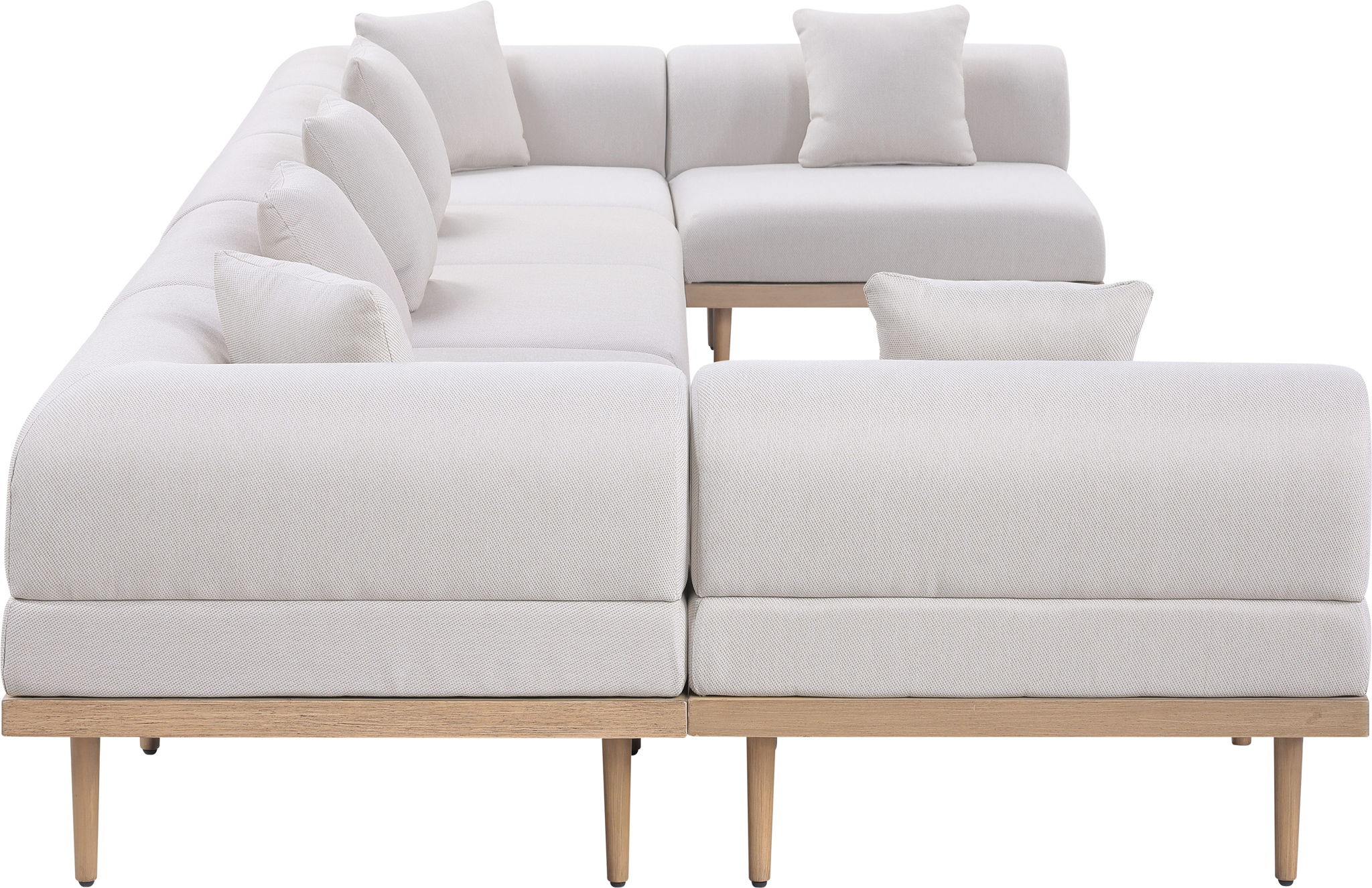 Laguna - 7 Piece Resilient Water Resistant Fabric 142" Upholstered Outdoor Patio Modular Sectional - Urban Living Furniture (Los Angeles, CA)