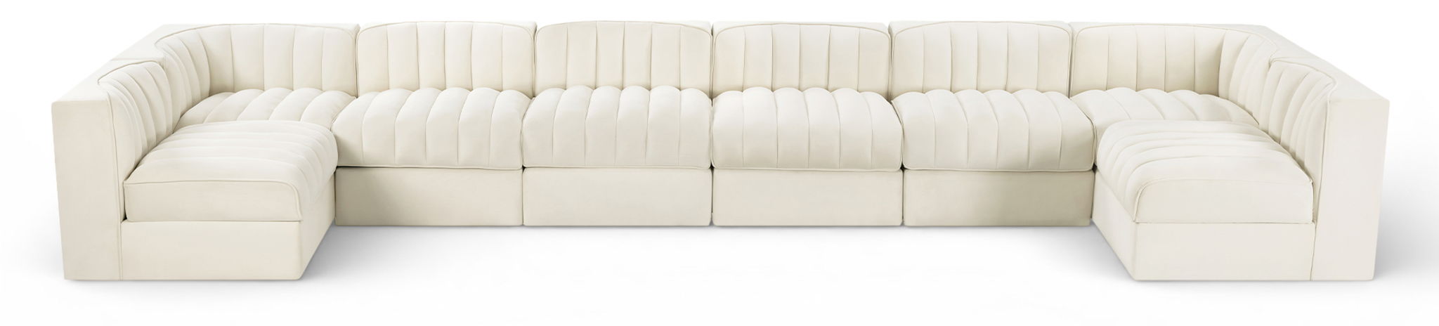 Rummi - Velvet Performance Fabric Upholstered 8 Piece Modular Sectional (With 2 Corner Chairs) - Urban Living Furniture (Los Angeles, CA)