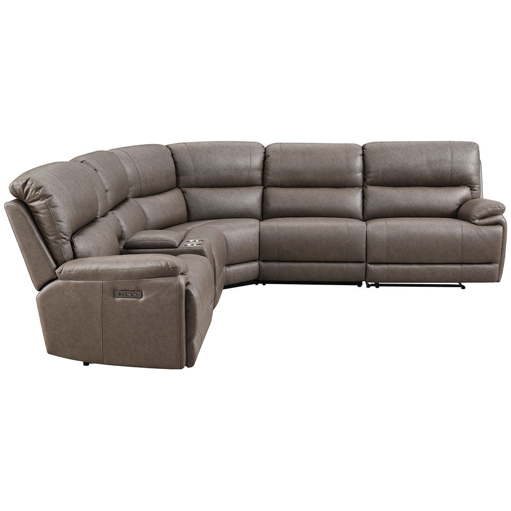Kantu - Motion Sectional Sofa - Brown Synthetic Leather - Urban Living Furniture (Los Angeles, CA)