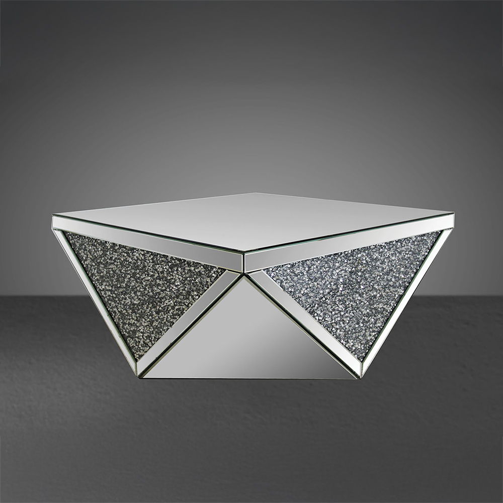 Noralie - 38" Square Coffee Table - Mirrored & Faux Diamonds - Urban Living Furniture (Los Angeles, CA)