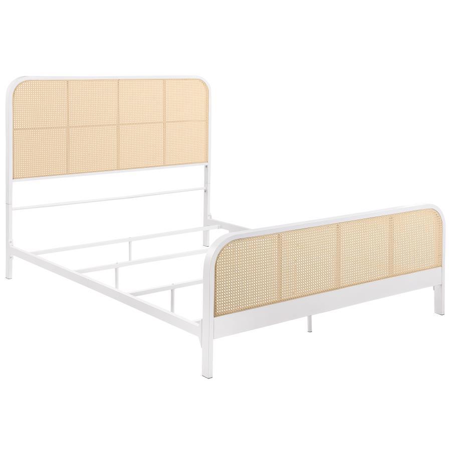 Lanewood - Open Cane Rattan Metal Bed - Urban Living Furniture (Los Angeles, CA)
