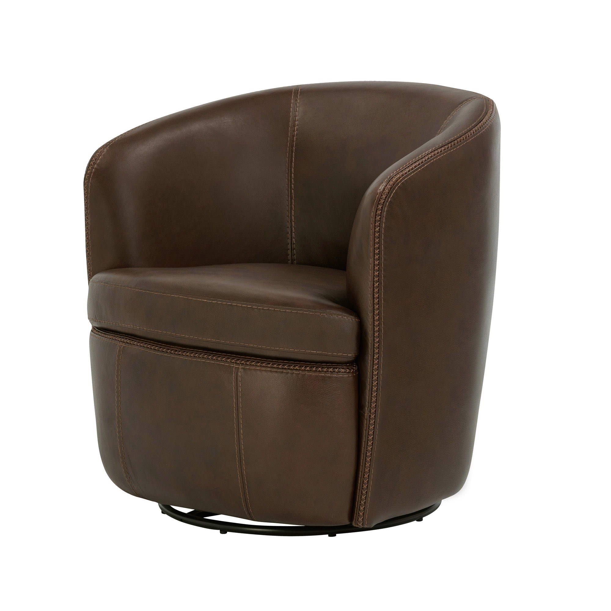 Barolo - 100% Italian Leather Swivel Club Chair (Set of 2) - Urban Living Furniture (Los Angeles, CA)