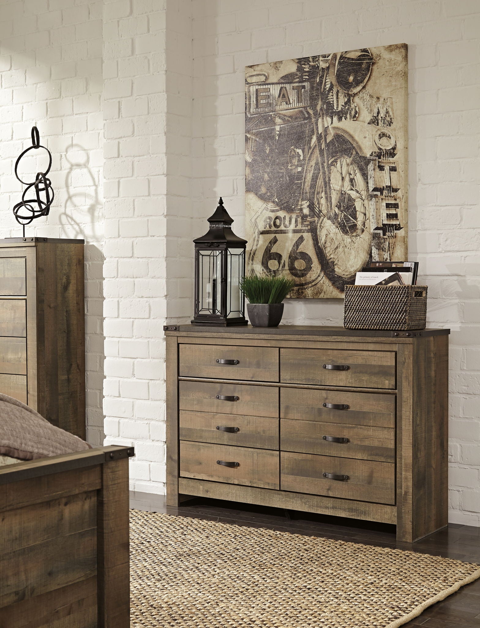 Trinell - Six Drawer Dresser - 61.34" x 15.98" x 42.99" - Brown Dark - Urban Living Furniture (Los Angeles, CA)