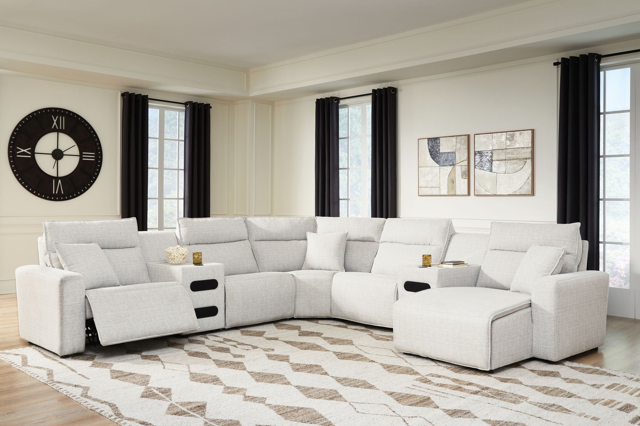 Modmax II - Reclining Sectional - Stone - Urban Living Furniture (Los Angeles, CA)