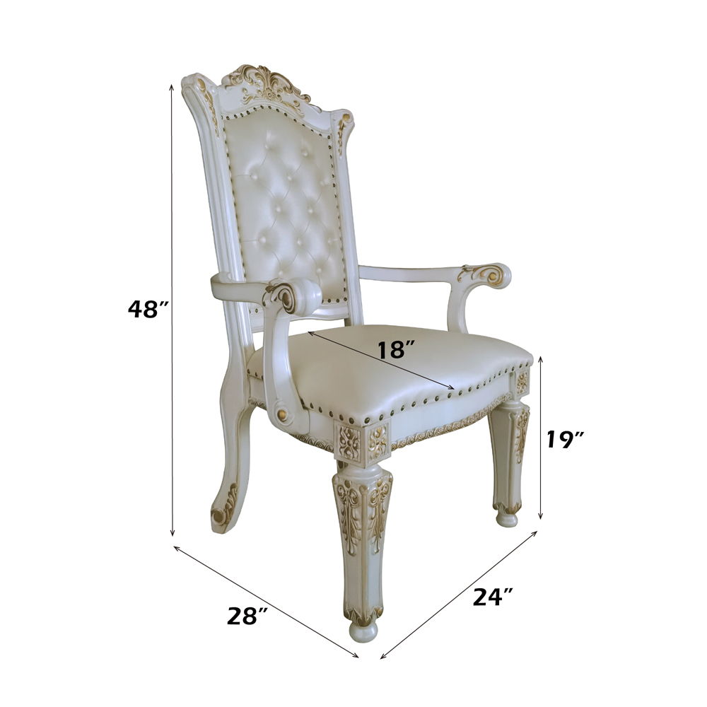 Vendome - Executive Office Chair - Synthetic Leather & Antique Pearl - Urban Living Furniture (Los Angeles, CA)