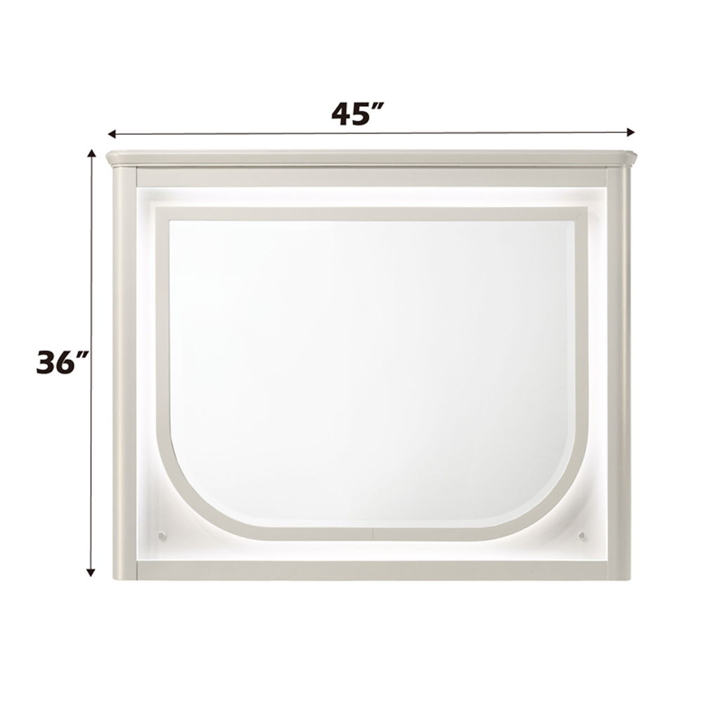 Laveda - Mirror With LED - Pearl White - Urban Living Furniture (Los Angeles, CA)