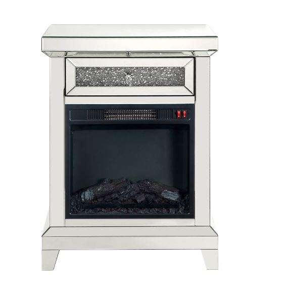 Noralie - 24" Fireplace - Mirrored & Faux Diamonds - Urban Living Furniture (Los Angeles, CA)