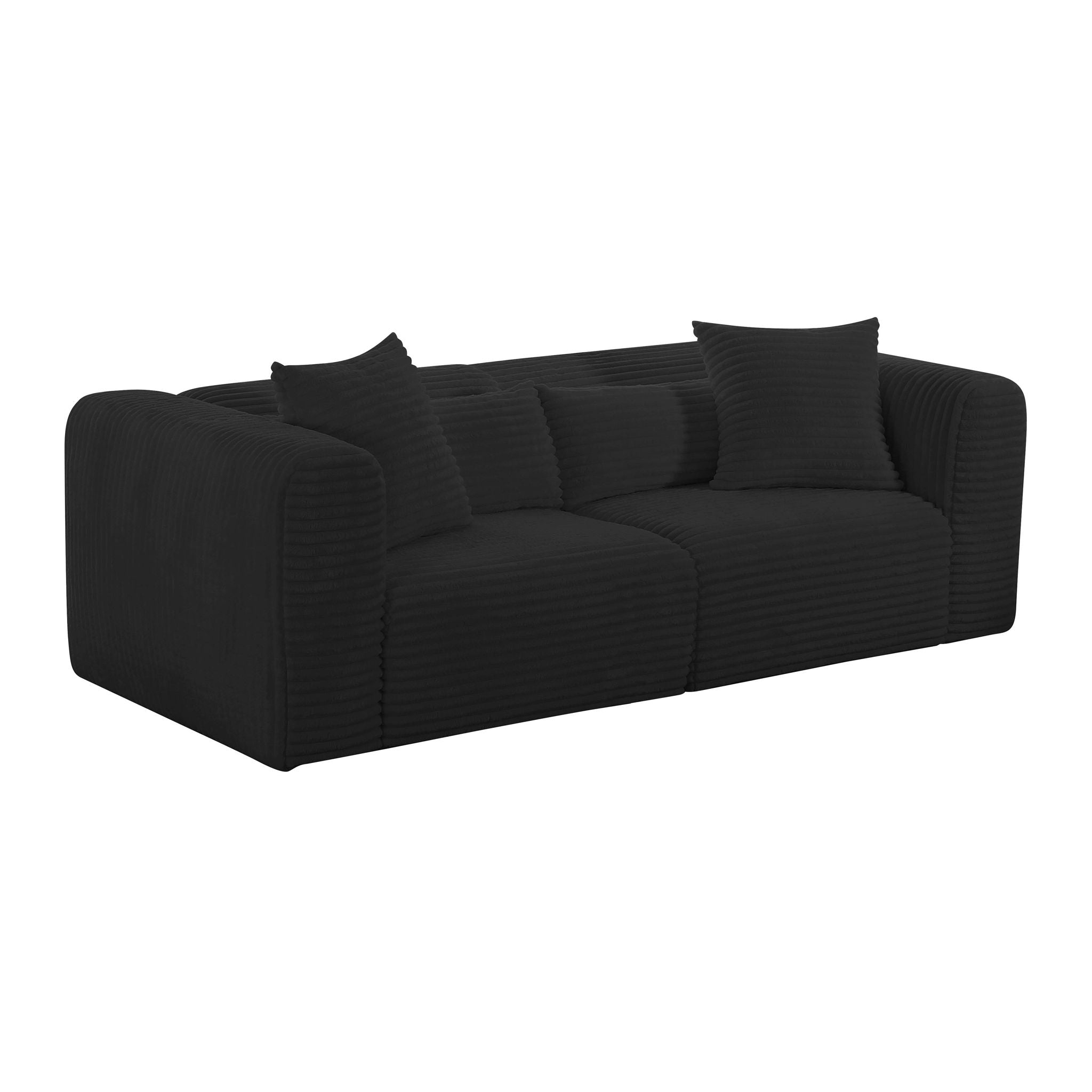 Tarra - Fluffy Oversized Corduroy Modular Loveseat - Urban Living Furniture (Los Angeles, CA)