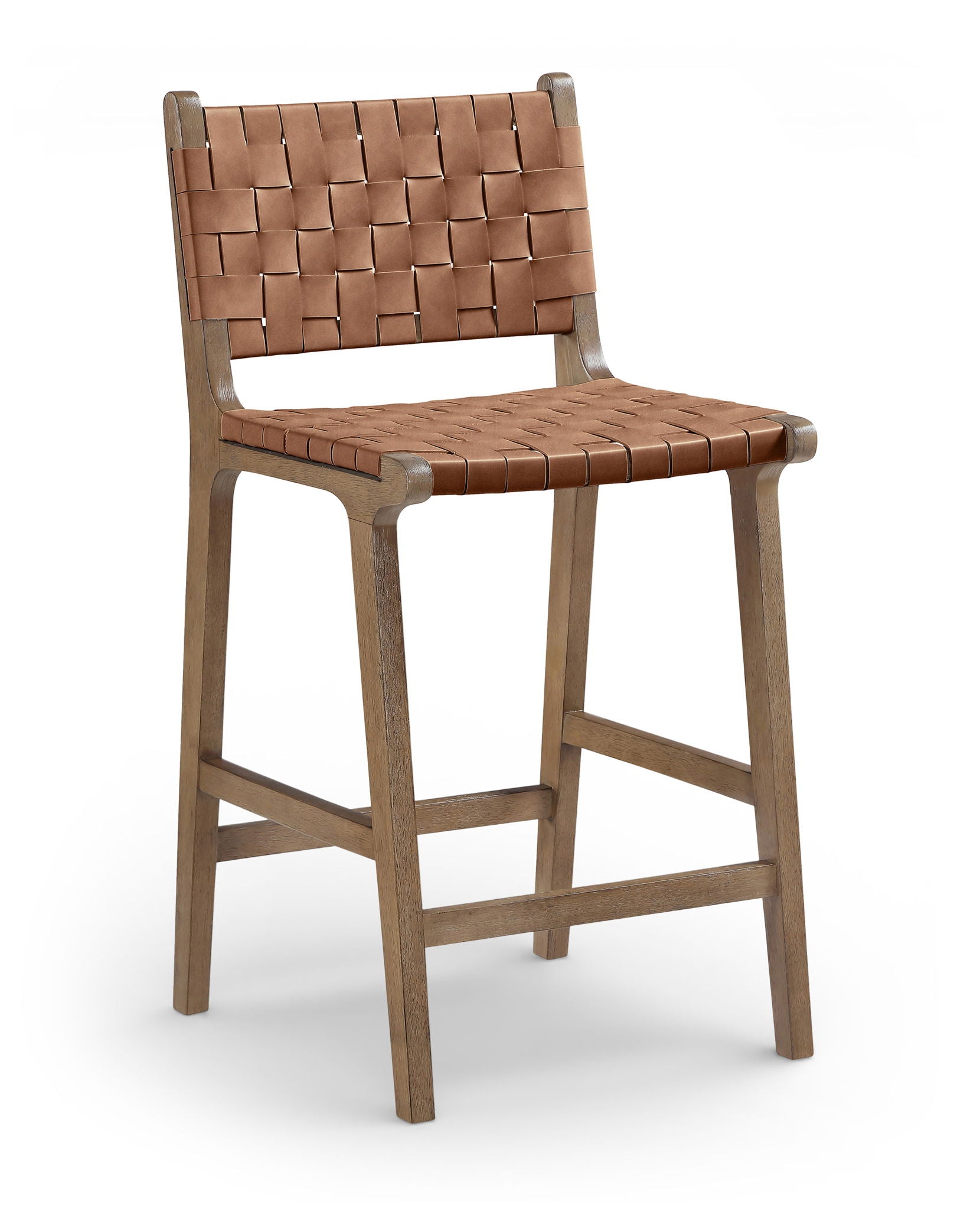 Entwine - Vegan Leather Upholstered Counter Stool - Painted Brown - Urban Living Furniture (Los Angeles, CA)