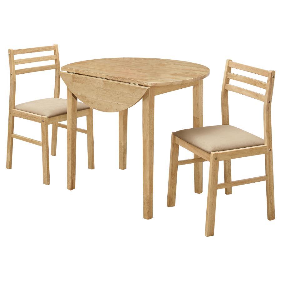 Bucknell - 3 Piece Round Drop Leaf Dining Table Set - Urban Living Furniture (Los Angeles, CA)