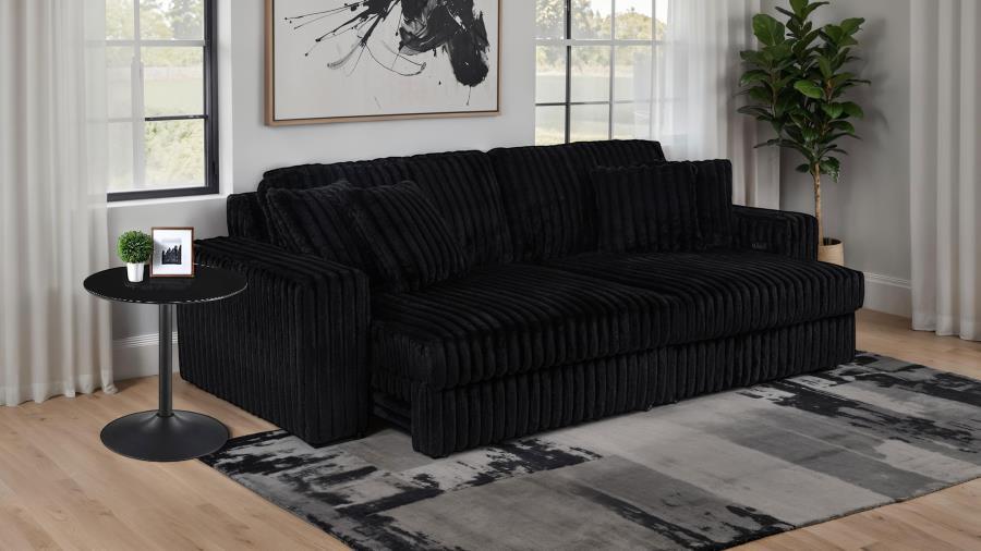 Jacana - RAF Power Sofa Chaise With 2 Piece Pillow, Box 2 of 2 - Black - Urban Living Furniture (Los Angeles, CA)