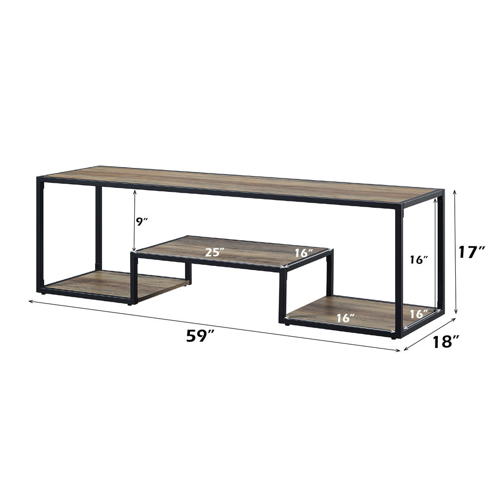 Idella - TV Stand - Rustic Oak & Black - Urban Living Furniture (Los Angeles, CA)