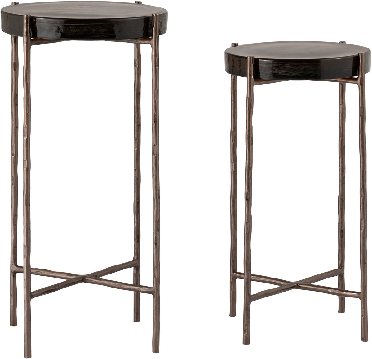 Vetra - Iron Base Bunching End Table - Bronze