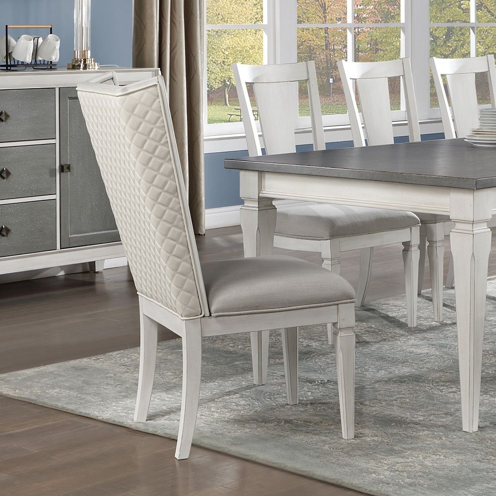 Katia - Hostess Chair (Set of 2) - Light Gray & Weathered White - Urban Living Furniture (Los Angeles, CA)