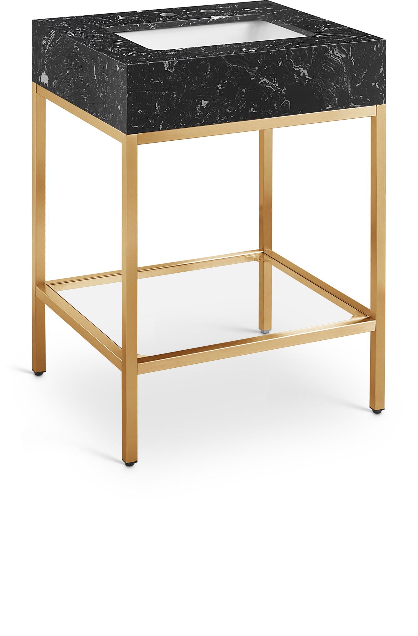 Marmo - Engineered Marble Bathroom Vanity With Gold Base - Urban Living Furniture (Los Angeles, CA)