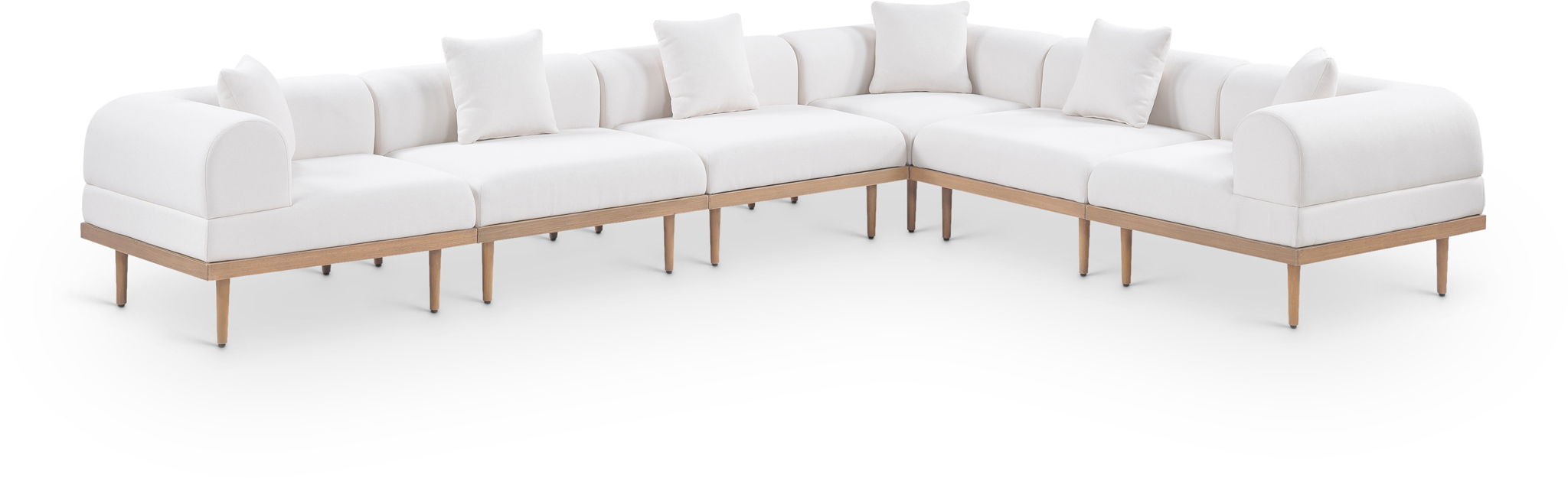 Laguna - 6 Piece 142" Outdoor Patio Modular Sectional - Urban Living Furniture (Los Angeles, CA)