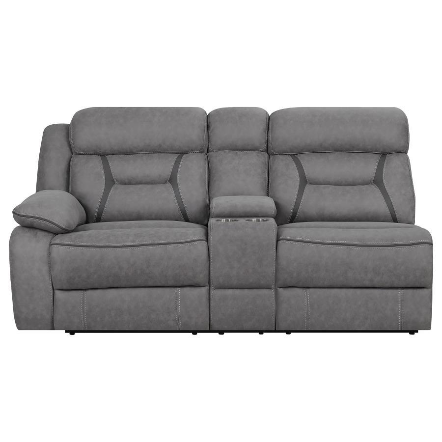 Higgins - Upholstered LAF Power Loveseat - Gray - Urban Living Furniture (Los Angeles, CA)
