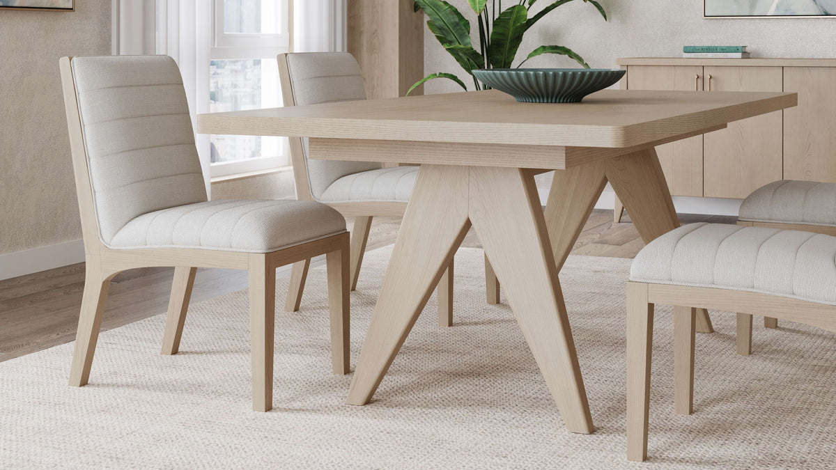Sumire - Ash Wood Rectangular Extension Table - Ginger