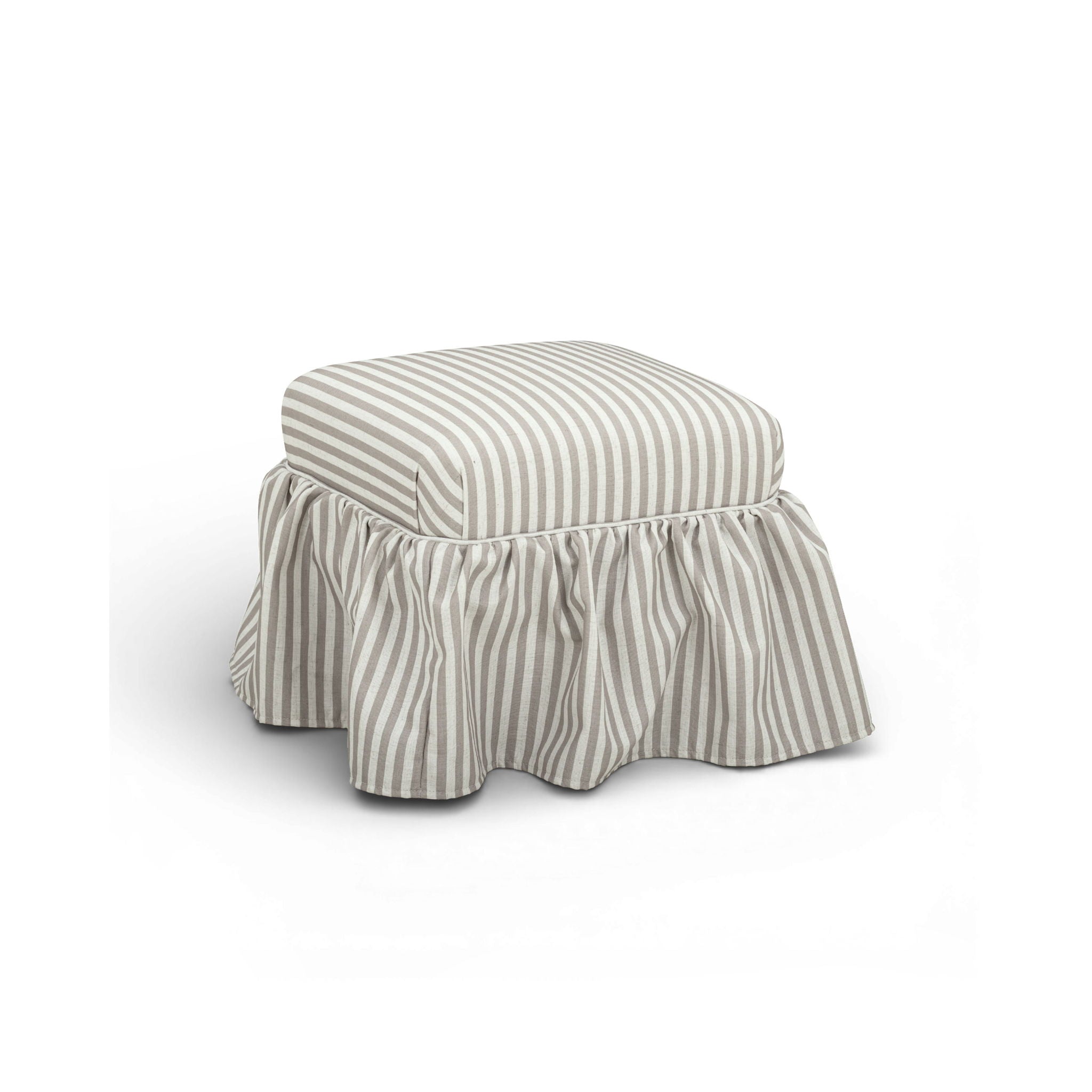 Gertrude - Striped Linen Ottoman - Urban Living Furniture (Los Angeles, CA)