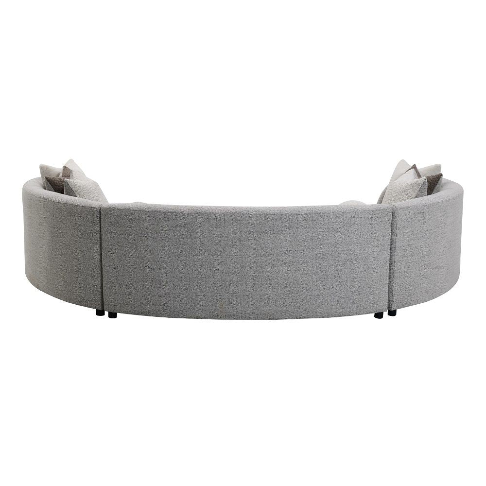 Ivria - Sectional Sofa With 9 Pillows - Gray Boucle - Urban Living Furniture (Los Angeles, CA)