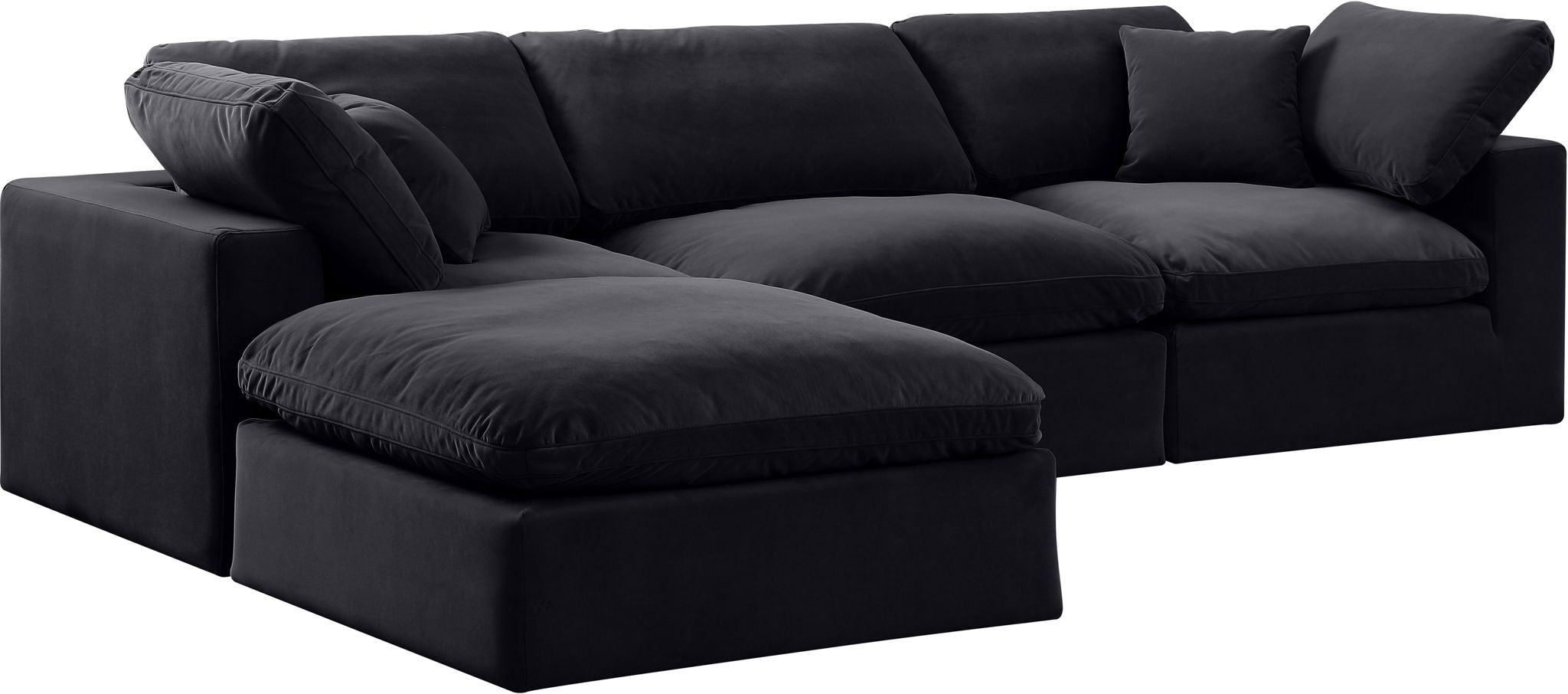 Comfy - 4 Piece Velvet Modular Sectional With Chaise - Urban Living Furniture (Los Angeles, CA)