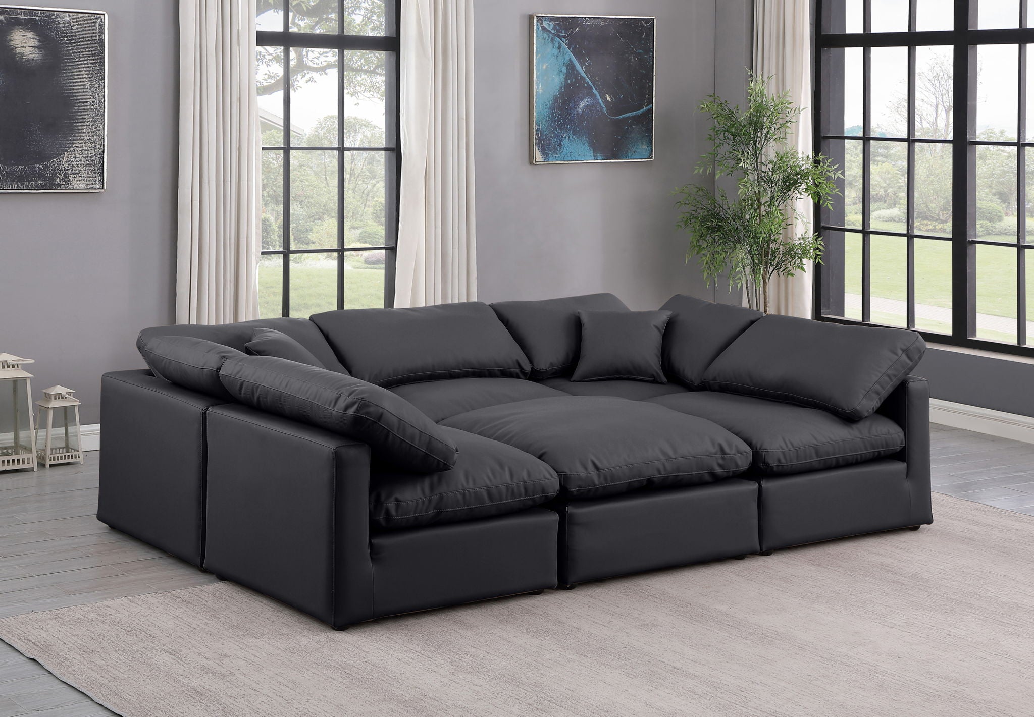 Indulge - Faux Leather 6 Piece Modular Sectional - Urban Living Furniture (Los Angeles, CA)