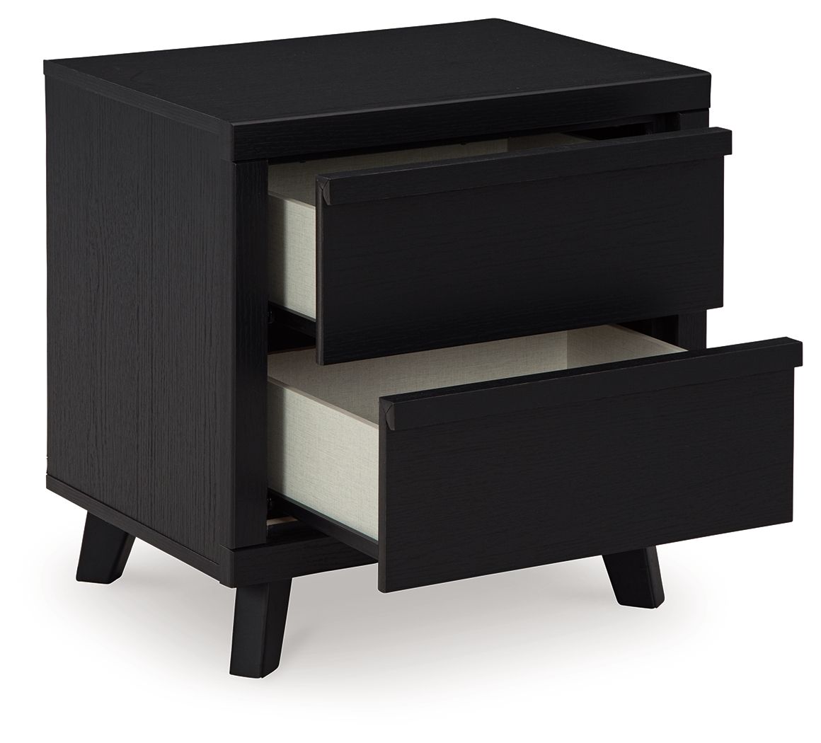 Danziar - Black - Two Drawer Night Stand - Urban Living Furniture (Los Angeles, CA)