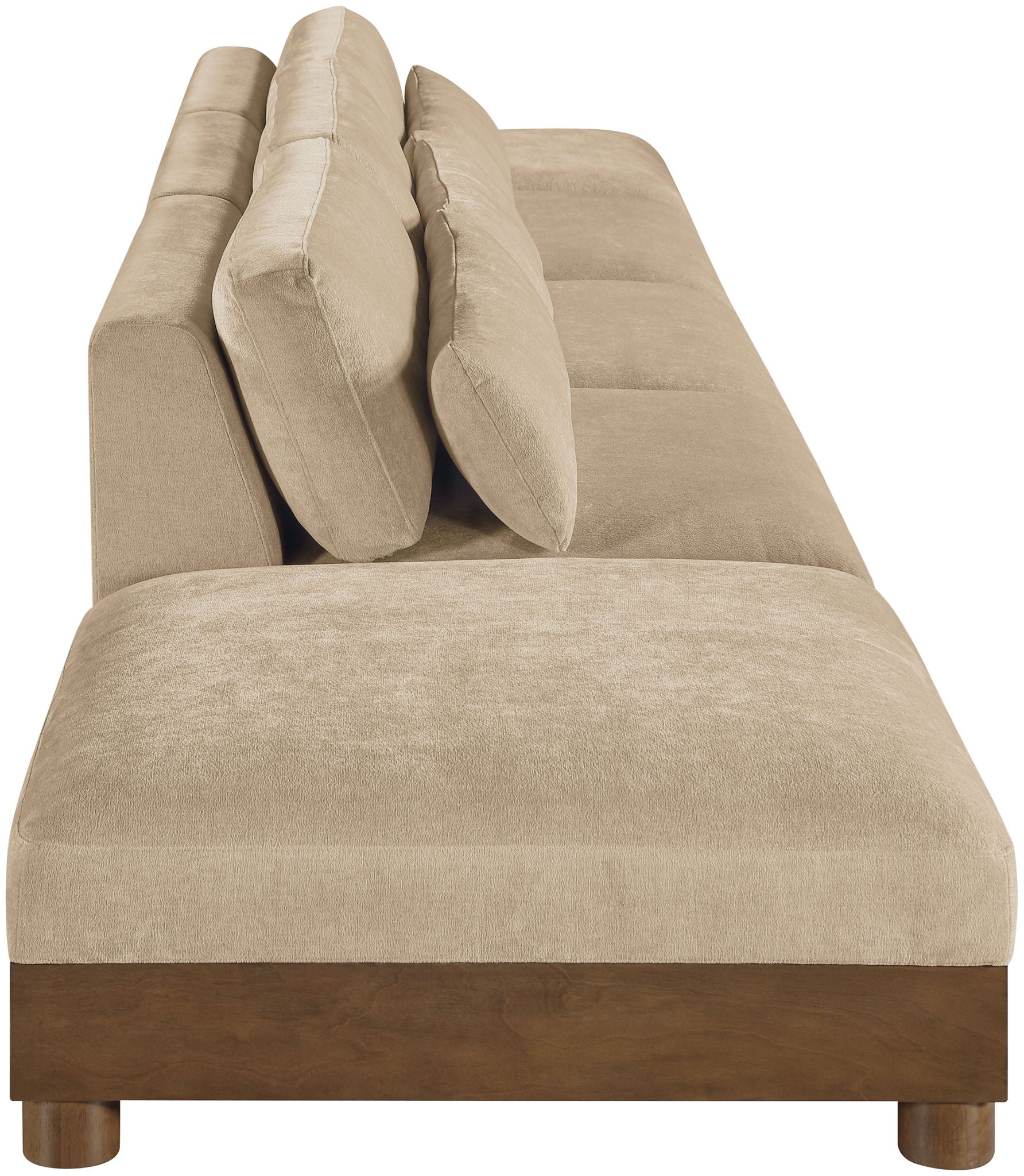 Turin - Chenille Fabric Upholstered Modular Sectional - Beige