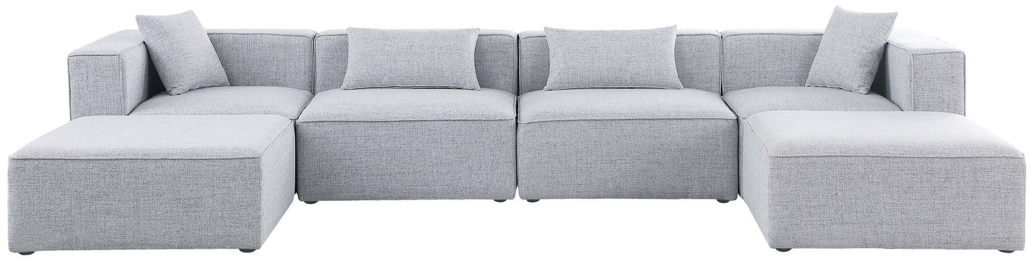 Cube - Linen 6 Piece Modular Double Chaise Sectional - Urban Living Furniture (Los Angeles, CA)
