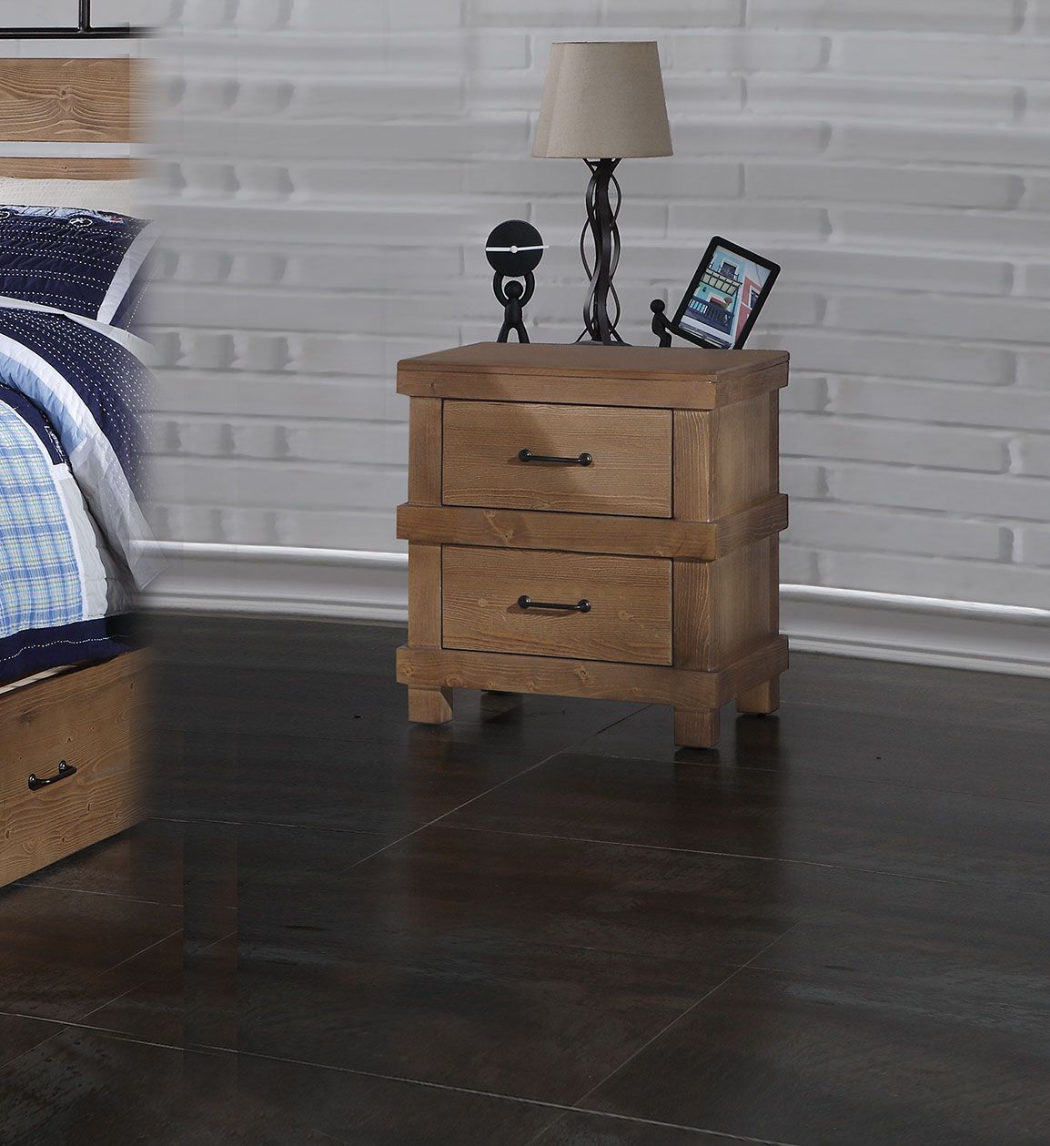Adams - Nightstand - Antique Oak - Urban Living Furniture (Los Angeles, CA)