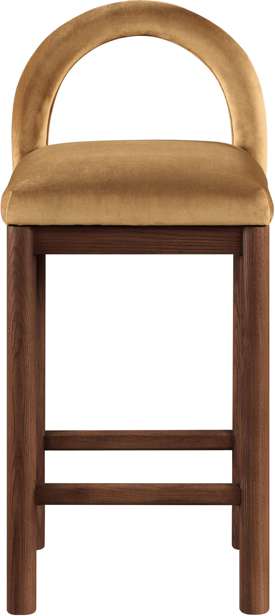 Conrad - Velvet Counter Stool With Brown Legs - Urban Living Furniture (Los Angeles, CA)