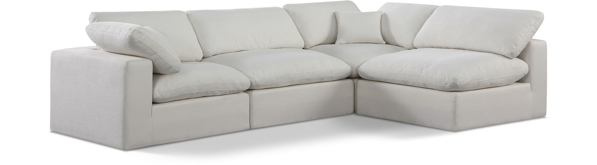 Comfy - 4 Piece Linen Fabric Modular Armless Sectional - Urban Living Furniture (Los Angeles, CA)