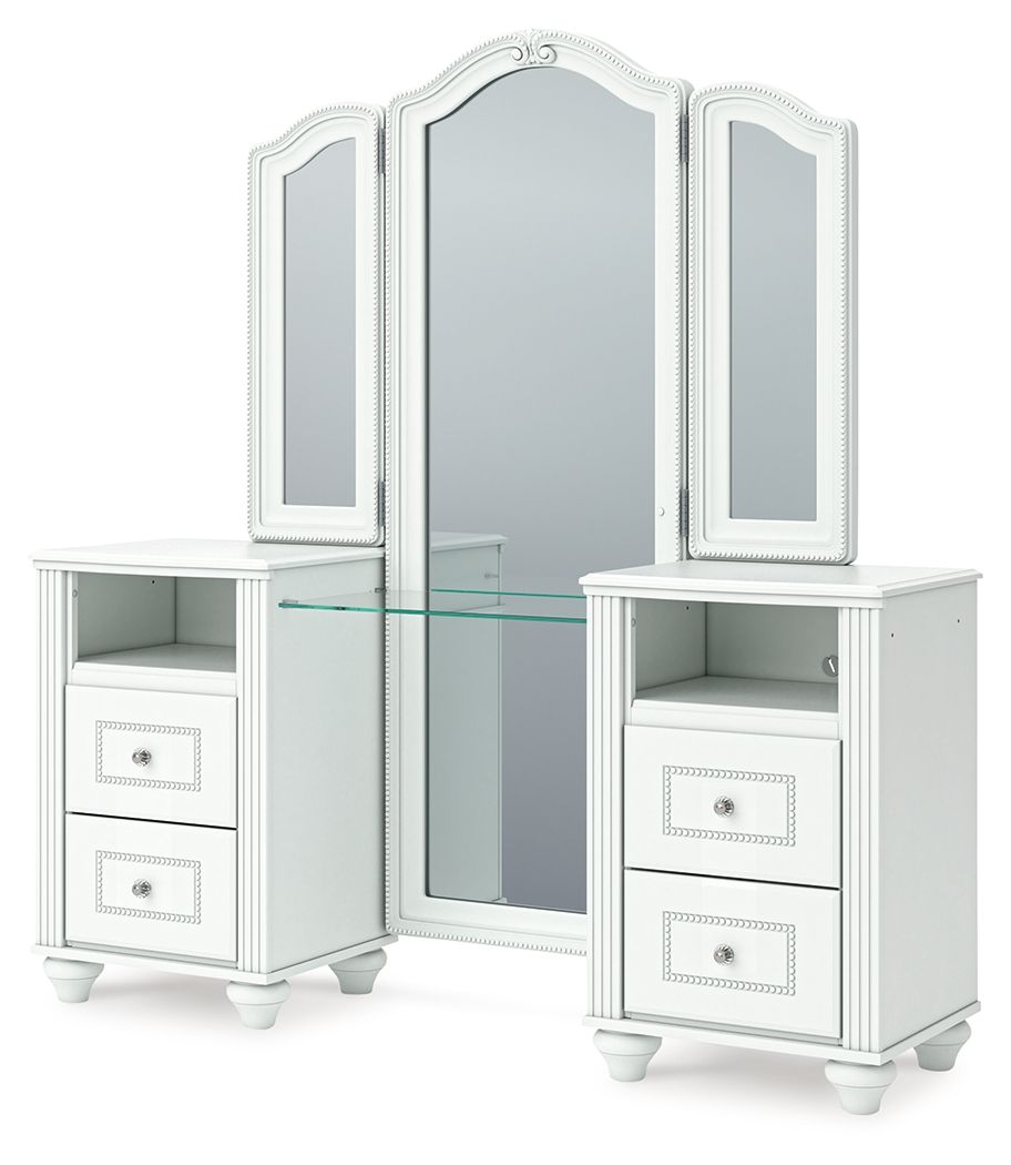 Kozlani - Vanity With Mirror - White - Urban Living Furniture (Los Angeles, CA)