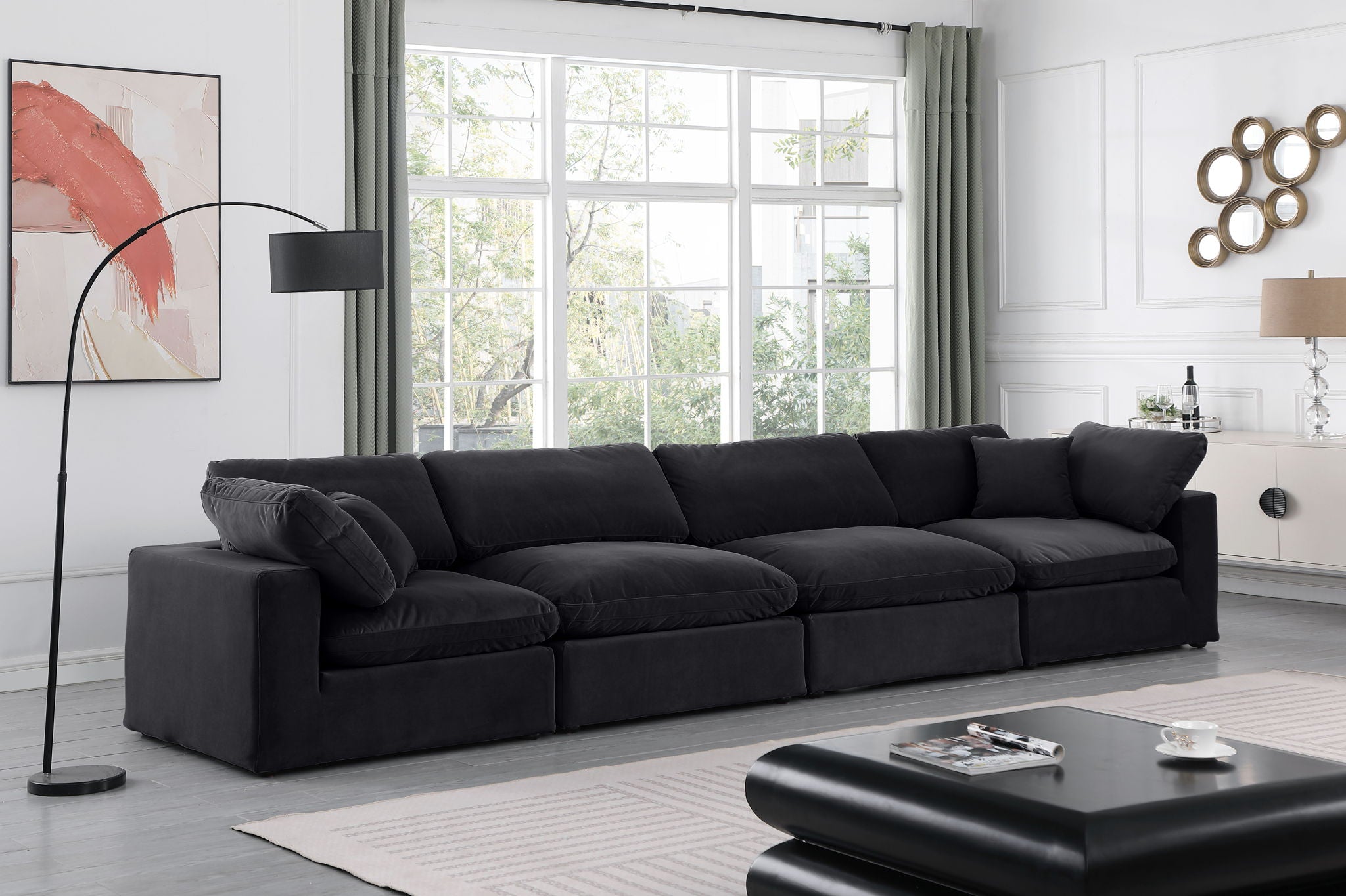 Comfy - Velvet Modular Sofa 4 Seats - Urban Living Furniture (Los Angeles, CA)