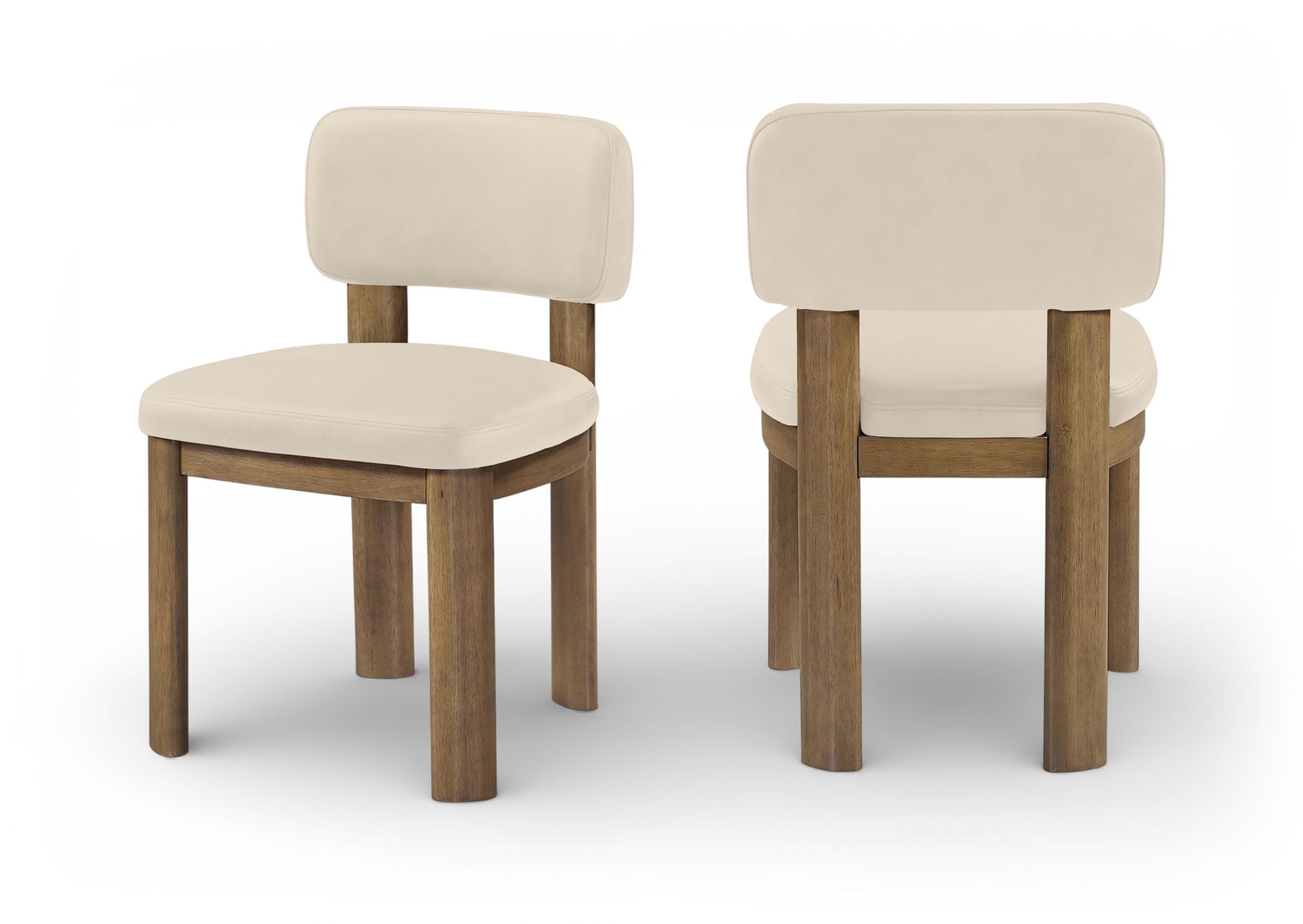 Paloma - Vegan Leather Upholstered Dining Chair (Set of 2) - Brown Frame - Urban Living Furniture (Los Angeles, CA)