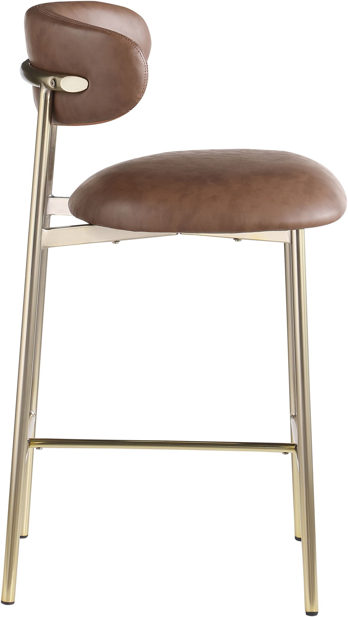 Lupita - Counter Stool With Brushed Gold Frame (Set of 2)